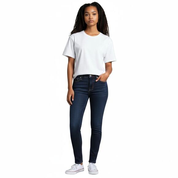 Hudson Krista Super Skinny Jeans Dark Wash Size 26 - Mid Rise Stretch Denim - Picture 1 of 16